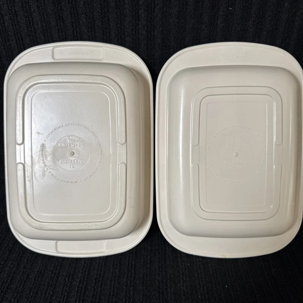 Vintage Tupperware Ultra 21 Pan & Lid Set 1765 - 1qt & 1762 - .75 qt